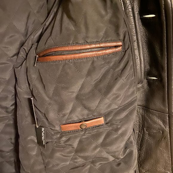 NWOT - Black Men's Wilson Leather Blazer - Picture 5 of 7